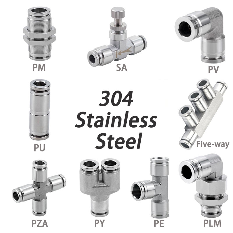 Compression Fitting Brass - Złączka pneumatyczna szybkozłączka ze stali nierdzewnej